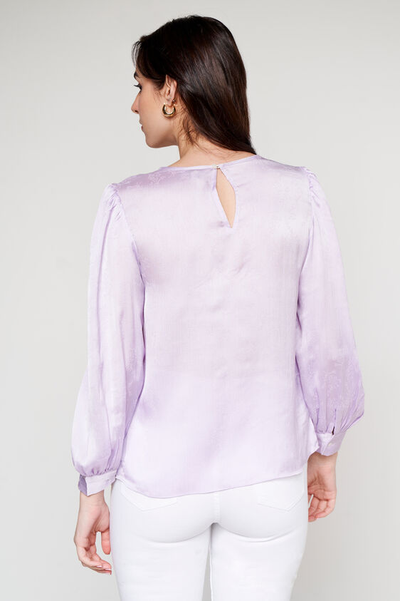 Lilac Satin Top, Lilac, image 4